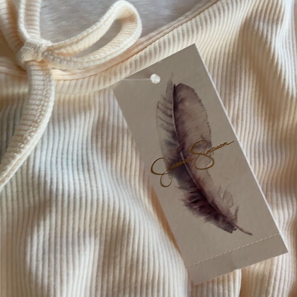 New Jessica Simpson Ruffle Strap Rib Tank Top - Picture 7 of 10